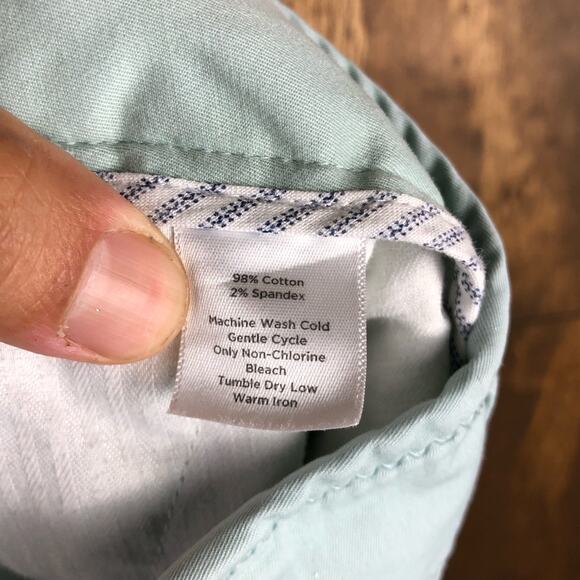 Talbots Womens Pants Pastel Green Signature Slim Capris Mid Rise Stretch 10 - Picture 12 of 13